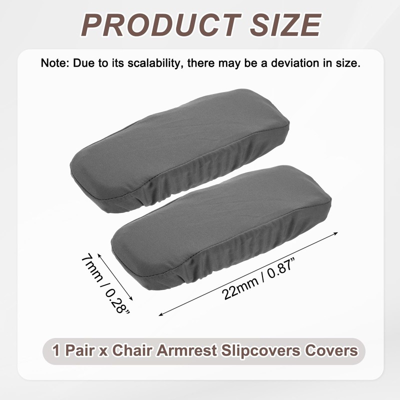 sourcing map Chair Armrest Slipcovers Covers, 22 x 7mm Polyester