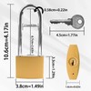 Key Locks, Shackle Length 2.63in, Long Shackle Padlocks with Keys,