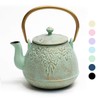 TOPTIER Tea Kettle for Stove Top, Cast Iron Teapot Stovetop
