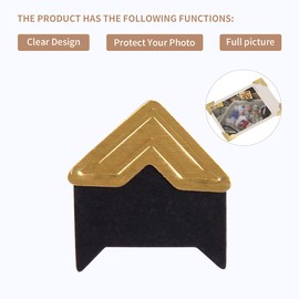 Photo Corners,15 Count,Multicolor (Black Gold)