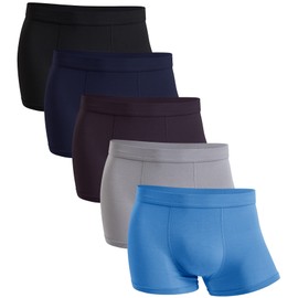 youlehe Men's Underwear Soft Rayon Boxer Briefs Stretch Trunks Pack (as1, alpha, l, regular, regular, 5 Pack 032)