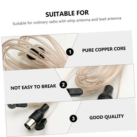 DOITOOL 2m Antenna Cable Straight Female Connector Indoor Signal Booster for Home and Power Amplifiers for Enhanced Reception