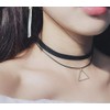Dot knot Women's Choker Triangle Necklace Silver Triangle Choker Cosplay