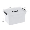Sosody 6 Quart Plastic Storage Bins with Handles, Small Clear