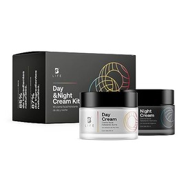Kit Crema Da y Noche para Rostro de 90 ml CU. Ingredientes Naturales. Adicionada con Vitamina C y cido Hialurnico. Kit Day and Night Cream B Life.
