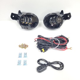 LEDIN Dual Color LED Fog Light Kit For 2004-2016 Sentra 2008-2013 Altima 2012-2016 Versa 2008-2010 Rogue 2014-2015 QX60 2008-2010 M35 M45 Pair Set Left Right Assembly White Yellow