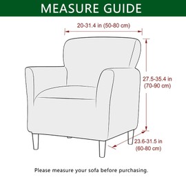CRFATOP Printed Mid Century Modern Banquet Armchair Slipcover 1 Piece Accent Chair Covers with Arms Soft Chair Slipcovers for Living Room Arm Chair Furniture Protector Office Reception Reading,42