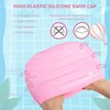 Kids Long Hair Swim Cap for Girls Boys, 3 Size