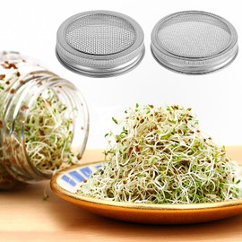 Germinator Jar Lids Mason Jar Sprout Lids 04 Stainless Steel 4pcs Germination Jar Lids Sprout Maker Germination Screen Lid Germination Jar Kit Jar Sprout Lid Mesh Germination Strainer Strainer Screen