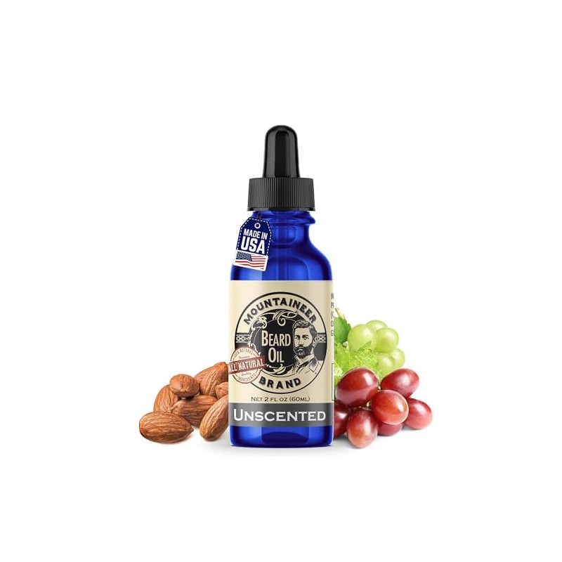 Beard Oil by Mountaineer Brand (2oz) | Barefoot (Unscented) |