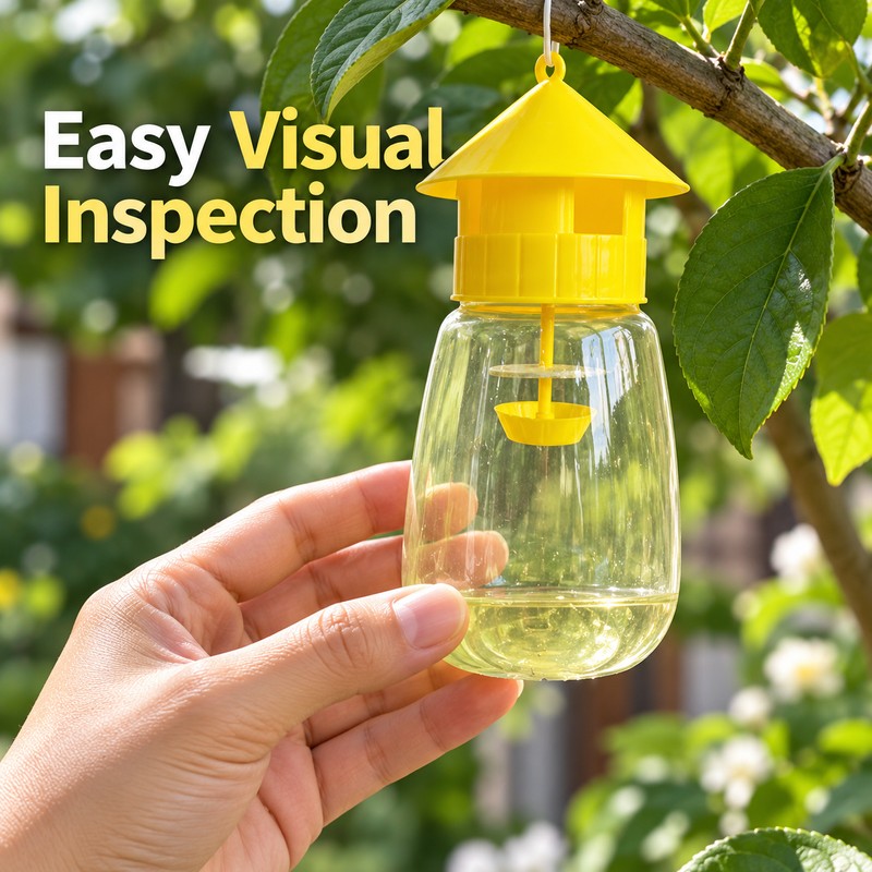 Reusable Fruit Fly Trap for Gardens and Orchards – Yellow