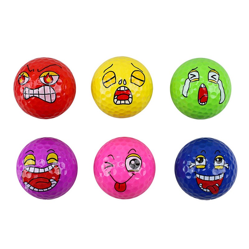 6Pcs Funny Expression Balls Professional Practice Balls Accessories Novelty Gift