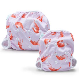 Bambi & Boo Reusable Swim Diapers, Full Size Pack N-6, Adjustable, Soft & Breathable for Toddlers & Babies, Newborn Swim Diaper to 40 Months Old, Ideal for Swimming Less