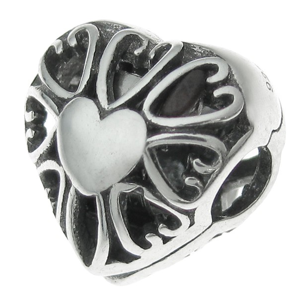 Dreambell Antique 925 Sterling Silver Love Heart Valentine Stopper Clip