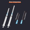 10 Pack 3ml/cc Disposable Luer Lock Lab Syringes with 23Ga