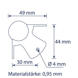 HMF 14950-09 Ball Corner Protectors Galvanised Steel | Pack of 8 | 49 mm | Silver