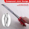 LEONTOOL 90° Long Nose Pliers, Double Pivot Type, Long Pliers,