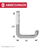 Gedotec Wall Mount – Wall Hooks for Screwing Steel Galvanised