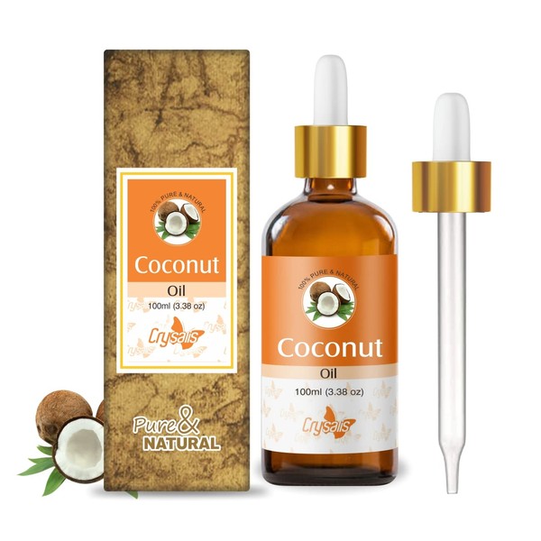 Crysalis Coconut (Cocos Nucifera) Oil - 3.38 Fl Oz (100ml)