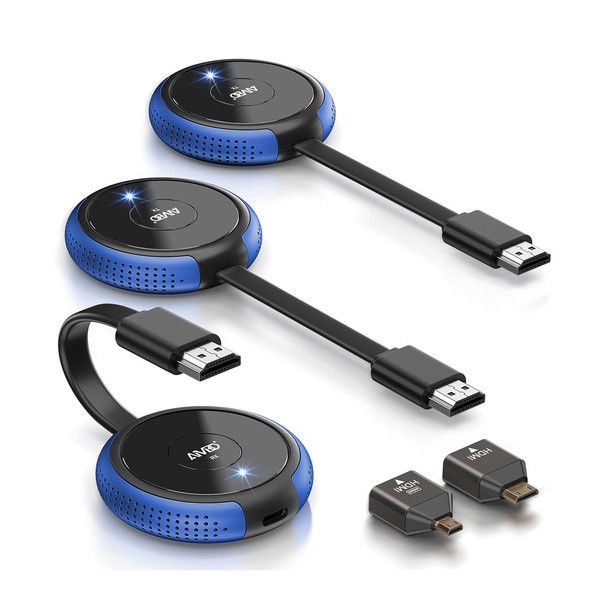 TIMBOOTECH 4K HDMI 2 transmisores y 1 receptor, 2.4/5.8GHz HDMI