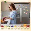 Relaxweex 9 Pcs Fruit Fridge Magnets Cute 3D Resin Fruit