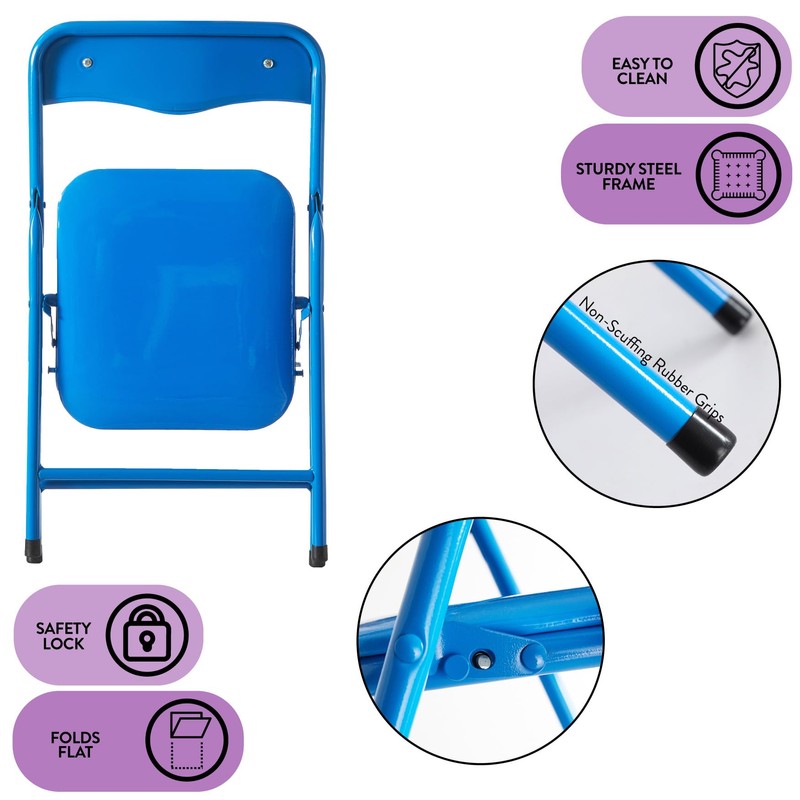 Heritage Kids Padded Folding Chair for Kids, Set of 2,