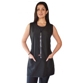 Ladybird Line Rhinestone Zipper Cobbler Apron for Pet Groomer - (One Size Fits Most)