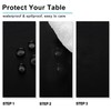 Hiasan Black Square Tablecloth - Waterproof and Spillproof Washable Polyester