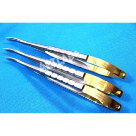 SET OF 3 GERMAN STAINLESS T/C CASTROVIEJO MICRO SURGERY STITCH SCISSORS 5.5" CURVED WITH TUNGSTEN CARBIDE INSERTS (CYNAMED BRAND )