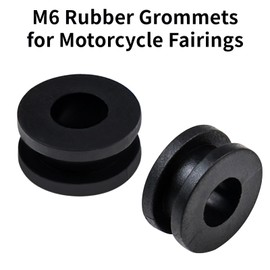Rubber Grommet Kit M6, 20PCS Rubber Bushings for Wiring Protection, Panel Mount, Automotive, Motorcycle Fairing, Cable Protection, Vibration Isolation