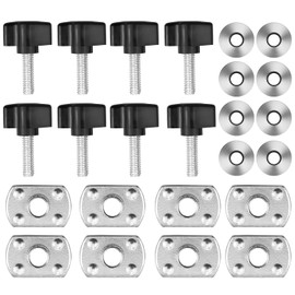 Greluma 8 Sets Universal Hardtop Screws for Jeep Wrangler - Quick Release Wing Bolt and Nut Set Compatible with Jeep Wrangler YJ TJ JK Unlimited Sahara Rubicon 2/4 Door
