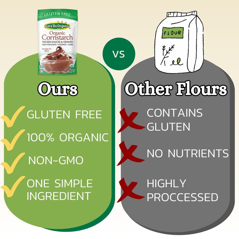 Let's Do Organic Cornstarch - Corn Starch for Cooking, Corn