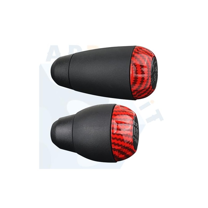 APPERFiT Shift Shifter Knob Set (Red Carbon Fiber) for Manual