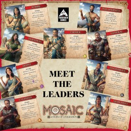 Mosaic: A Story of Civilization - Strategy Board Game for Adults and Family | Fast, Fun, Action-Selection and Area Control Game | 2-6 Players | Ages 14 and Up | 120 Minutes | by Forbidden Games