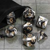 CiaraQ DND Polyhedral Dice Set with a Black Dice Bag