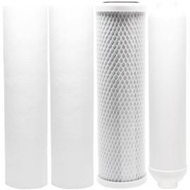 Replacement Filter Kit Compatible with PurePro EC105 RO System - Includes Carbon Block Filter, PP Sediment Filters & Inline Filter Cartridge - Denali Pure Brand