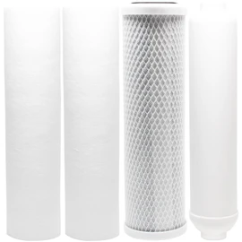 Replacement Filter Kit Compatible with PurePro EC105 RO System - Includes Carbon Block Filter, PP Sediment Filters & Inline Filter Cartridge - Denali Pure Brand