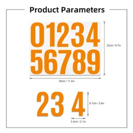 6 Sheets Mailbox Numbers Stickers 60 Pieces 4 Inch Waterproof Viny Self Adhesive House Number Decals Anti Fading Number Signs for Signs Cars Home Doors Business Address Number Residence (Yellow)