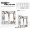 Lolreai Outlet Covers Gray Golden Abstract Marble Luxury 2 Gang