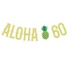 Aloha 60 Banner, Hawaiian Aloha Party Decorations, Luau Party Supplies,