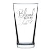 Make Your Mark Design Blessed With My Tribe Pint Glass,