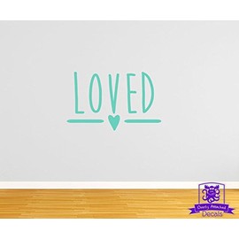 Overly Attached Decals Loved Typography Wall Home Decor Vinyl Decal - 24" Mint