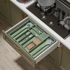 TIOPGHAD Bamboo-Silverware-Drawer-Organizer-Kitchen, Expandable Utensil Holder Cutlery Tray Flatware Organization Adjustable