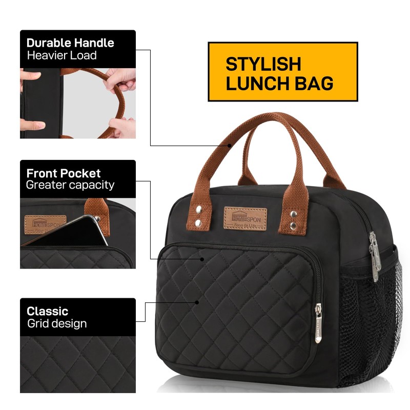 HOMESPON Insulated Lunch Bag for Women Men Ladies Work Adult