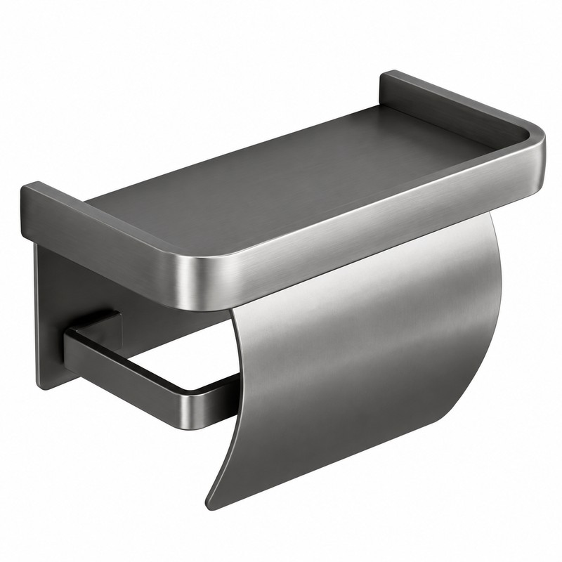 Toilet Paper Holder for Bathroom – Aluminum Alloy Self-Adhesive Wall