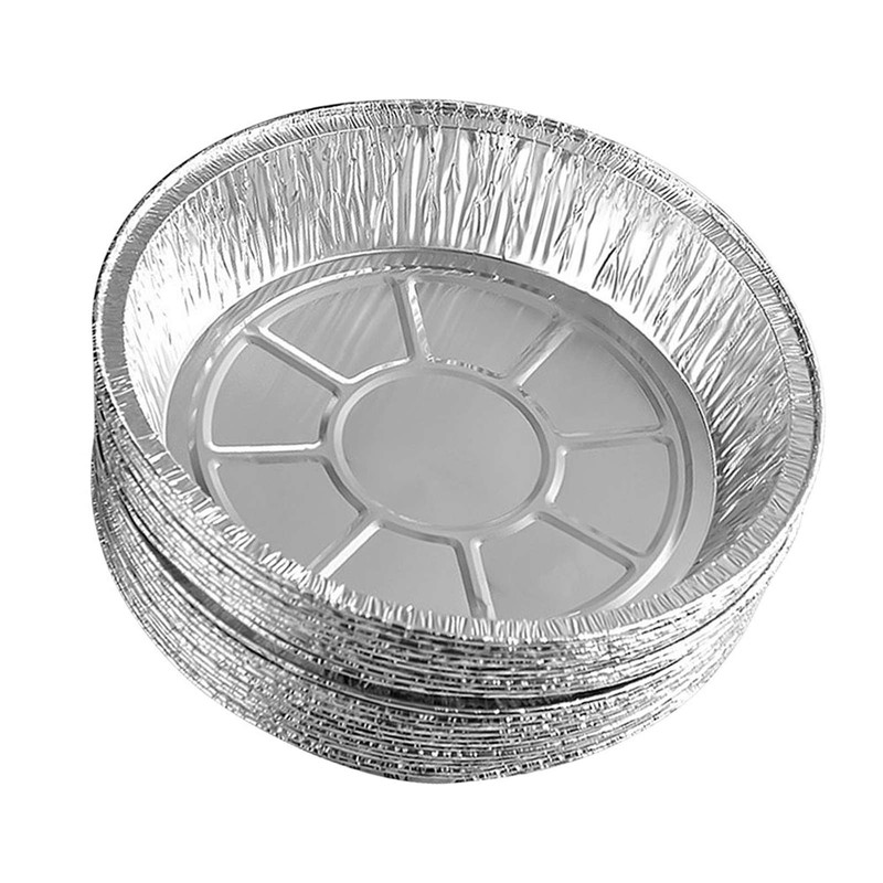 50PCS 9 Inch Disposable Aluminum Foil Plates Round Tin Foil