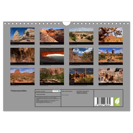 Felslandschaften (Wandkalender 2026 DIN A4 quer), CALVENDO Monatskalender: Die eindrucksvollen Landschaften des amerikanischen Südwestens in 13 Bildern. (CALVENDO Natur)