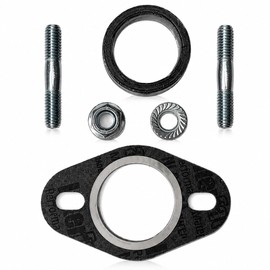 EBHO Exhaust Gaskets Set [6 Pieces] for Scooters 50 cc 2T, Manifold Gasket + Exhaust Gasket with Screws & Nuts for Yamaha Aerox, Peugeot Speedfight 2/3, MBK, Aprilia SR Yamaha Aerox