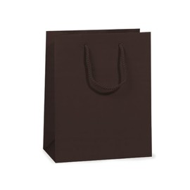 CHOCOLATE MATTE Gift Bags CUBMINI-PK 8x4x10" 4 unit, 10 pack per unit.