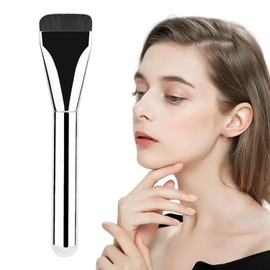 2pcs Flat Foundation Brush for Liquid Makeup, Ultra Thin Flat Head Foundation Brush Soft Dense Flat Makeup Brush Beauty Brushes for Face Makeup Cosmetic Application,Premium Flat Brush Makeup